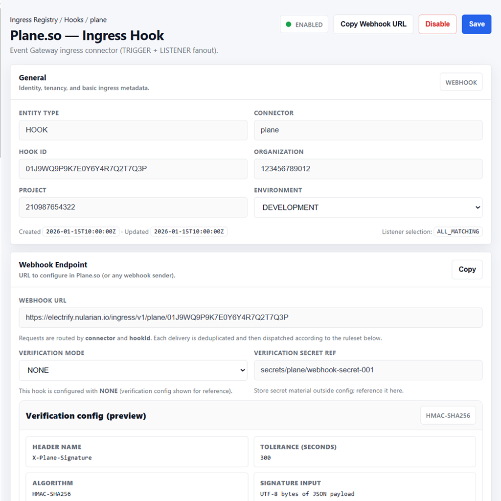 Nularian Event Gateway